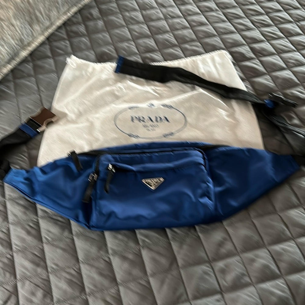 AUTHENTIC PRADA bum bag.. gorgeous royal blue!NWOT